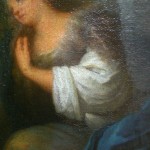 Apparition de Jésus-Christ à Marie-Madeleine. Huie sur toile. Italien du 17 ème Siècle.