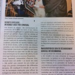 Articles dans la presse.